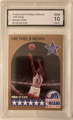 Michael Jordan   1990  Hoops ***all-star East*** Gem 10   G.o.a.t. • $3.99