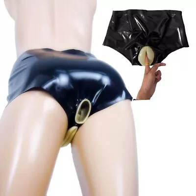 Latex Gummi Brief Vagina Sheath With Anal Intercourse Sheath Panties Fetish BDSM • £40.66