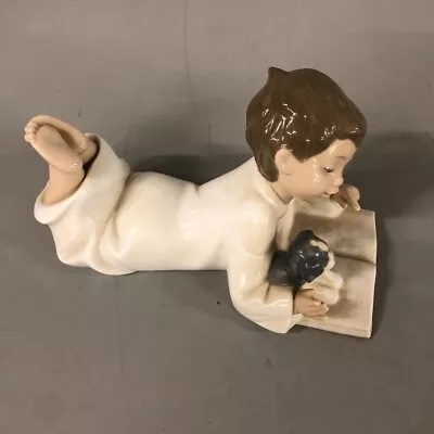 Nao Lladro Repeat After Me Figurine #1285 Boy Puppy Ornament Decoration -FPL -CP • £14.99