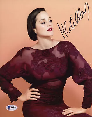 Marion Cotillard Autographed 8x10 Photo Maroon Dress BAS Beckett COA • $78.89