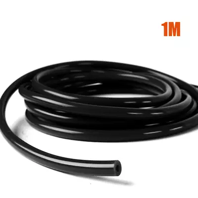 $15.59 • Buy 6mm 1/4 ID Full Silicone Fuel/Air Vacuum Hose/Line/Pipe/Tube 1 Meter 3.3ft,Black