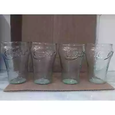 Four Vintage New Coke Glasses “Enjoy Coca Cola” 4  Small Sized Bell Glasses • $20