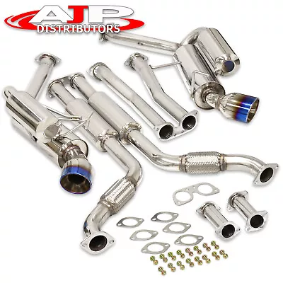 Stainless Catback Exhaust 65mm 4  Muffler Burn Tip For 2003-2009 Nissan 350Z G35 • $344.99