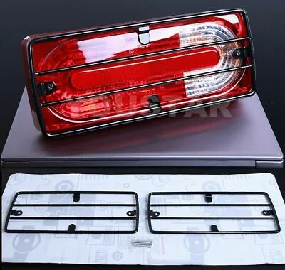 UNICUS Real Tail Light Protection Guard Grill 2x For Mercedes W463 W461 G300CDI • $114.60