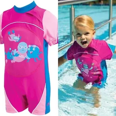 Zoggs Girls Zoggy Floatsuit Swimfree™ Age 2-3 Years Float Buoyancy Suit RRP £28 • £15.97