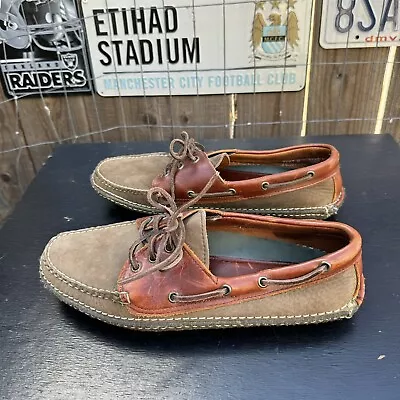 H.S. TRASK & CO Brown Leather Moccasin Orvis Driving Oxfords Shoes Mens 115 • $20
