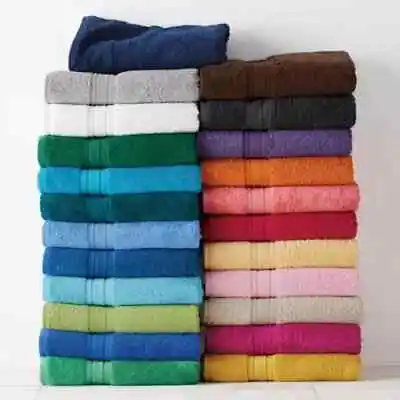 6X Guest Towels 100% Egyptian Cotton 600 GSM Soft Fluffy Quick Dry 10 Colours • £8.07