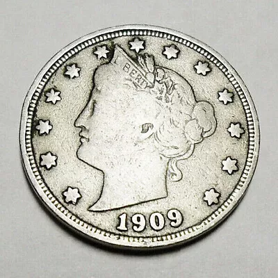 1909 P Liberty Head  V  Nickel Ave Circulated **free Shipping** • $3.20