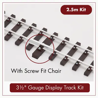 2.5m - 3½  Gauge Display Track Kit - Screw Fit - PNR-10D - PNP Railways • £72.20