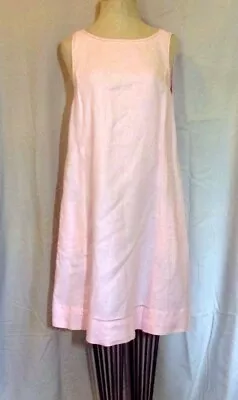 NWOT J. Jill Love Linen Sleeveless Pink Blush Dress XS Oversized A-Line • $19.99