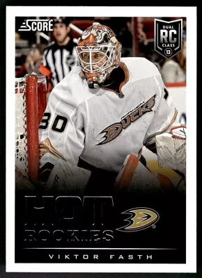 2013-14 Score Hot Rookie Viktor Fasth Rookie Anaheim Ducks #625 • $1.25