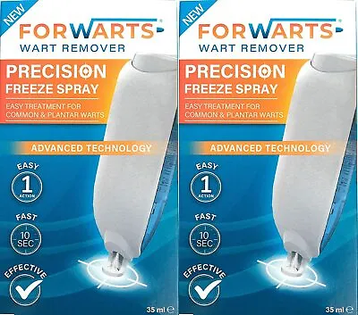 Forwarts Wart Remover Precision Freeze Spray Easy Fast & Effective (Twin) 35ml • £22.95