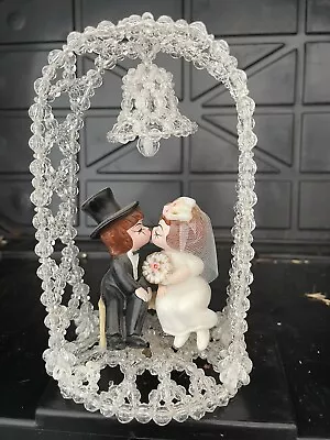 Vintage Handmade Beaded Wedding Cake Topper 5 • $13