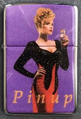 Zippo Pin-Up Girl Design Rare 1996 Purple Oil Lighter JP • $213.16