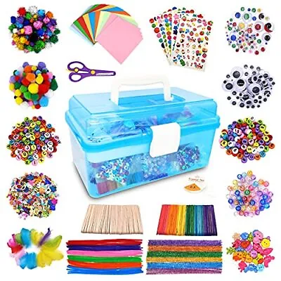 £38.67 • Buy 1000+ Pcs Fun Kids Craft Box Kit, Childrens Toddler Arts And Crafts Play