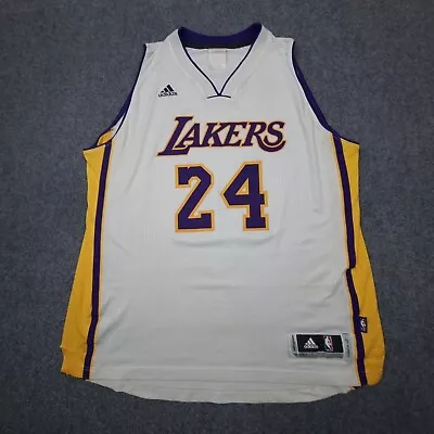 Los Angeles Lakers Jersey Mens XLARGE White Swingman Kobe Bryant 24 Size XL • $179.89