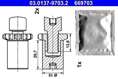 ATE Parking Brake Shoes Accessory Kit For MERCEDES MAYBACH 190 Cls 2014200373 • $12.23