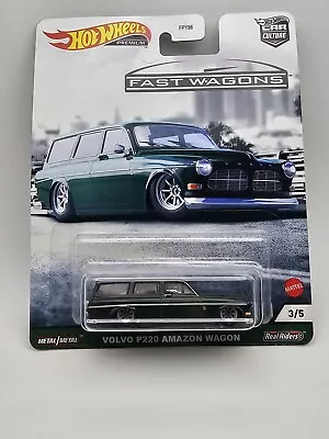 Hot Wheels 1:64 Car Culture Fast Wagons Volvo P220 Amazon Wagon Green  • $5.24