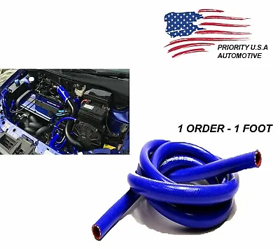 $2.99 • Buy 10mm 3/8  Blue Vacuum Silicone Hose Racing Line Pipe Tube 1 Foot Per Order