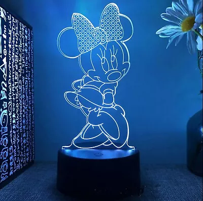 Disney Mickey Mouse Night Light Led 16 Colors Changing Lights Bedroom • $8.99