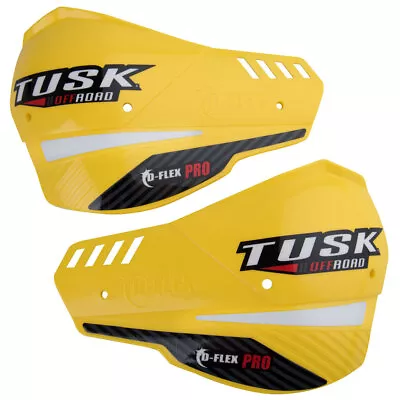 Tusk D-Flex Pro Replacement Plastic Handguard Shields Yellow Motorcycle Dirt • $25.94