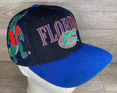 VTG 90s Sports Specialties NCAA Florida Gators Laser Shadow Snapback Hat Black • $104.65