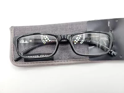 Foster Grant Brandon Mens Black Reading Glasses + Case 50□17-140 Choose Strength • $14.36