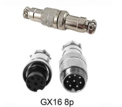 GX16  2 3 4 5 6 7 8 9 10 Pin Metal Inline Cable Connector Joint Aviation • £5.99