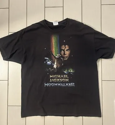 Vintage Michael Jackson Moonwalker T-Shirt Black New Size: XXL • $25