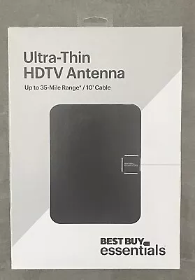 Best Buy Essentials Ultra-Thin Indoor HDTV Antenna Double Sided 35 Mile NEW • $24.95