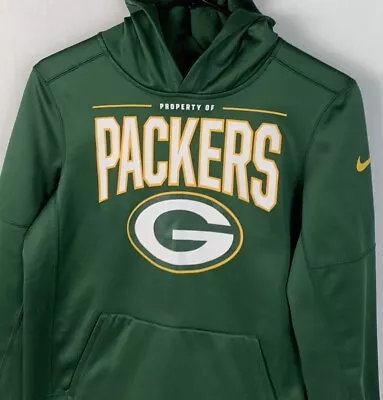 Green Bay Packers Hoodie Sweatshirt Nike Dri-Fit Boys Youth M 10-12 NFL Football • $25.49