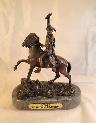  Scalp  By Frederic Remington Bronze Signed. 9 1/2  Great!! STATUE!!! • $179