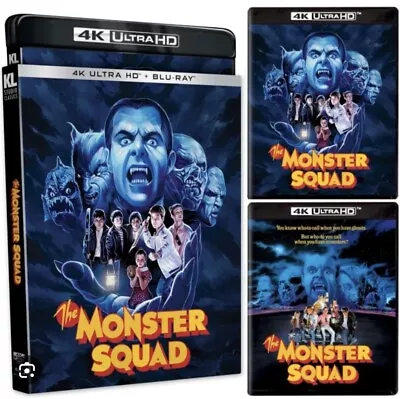 The Monster Squad (1987) 4K Ultra HD W/ Slipcover Kino Lorber 3-Disc New Sealed • $49.99