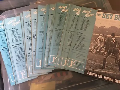 Coventry City HOME Programmes 1967/68 1968/69 1969/70 1st Division League & Cup • £2.50