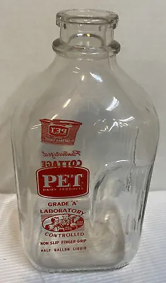 Vintage Pet Dairy Products Half Gallon Glass Milk Bottle • $15