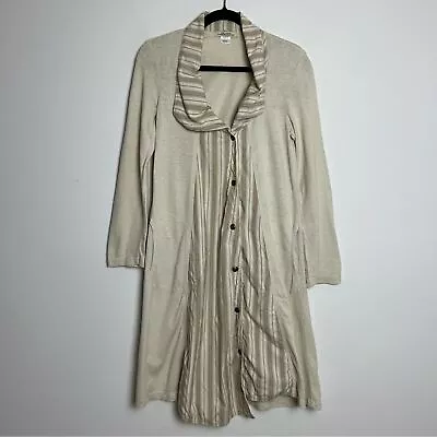 Prairie Underground Women's Beige Lagenlook Organic Cotton Hemp Tunic Dress • $49