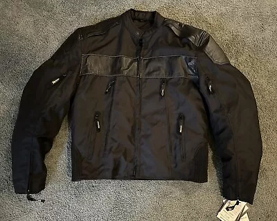 NWT Adult Xelement Heavy Duty Reflective Motorcycle Jacket Sz L Includes Zip Out • $100
