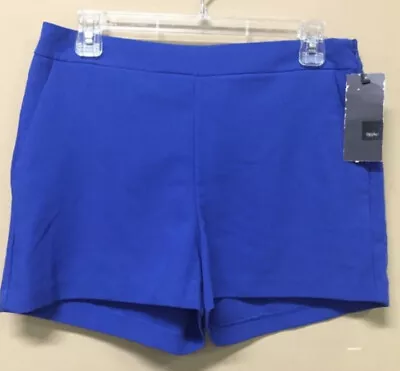 MOSSIMO Shorts Women's Size 8 Dressy Flat Front Blue NWT • $7.99