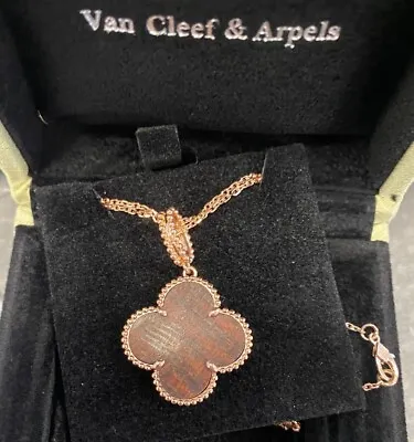 Van Cleef & Arpels Magic Alhambra 18k Rose Gold With Snakewood Long Necklace • $5300