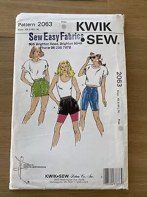 Kwik Sew 2063- Ladies Shorts Sewing Pattern Sizes XS-XL- Uncut • $7