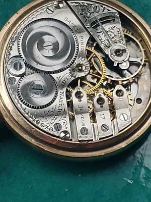 £155 • Buy Elgin Open Face Royal  Gold Plated Antique Pocket Watch  16S 17J 1920
