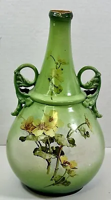 Antique Late 19th Century La Belle China Broad Bottom Vase Wheeling Pottery 14”  • $35