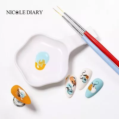 1Pc Nail Brush Stand Plastic Nail Paint Pen Holder Acrylic Display Showing Shelf • $13.43