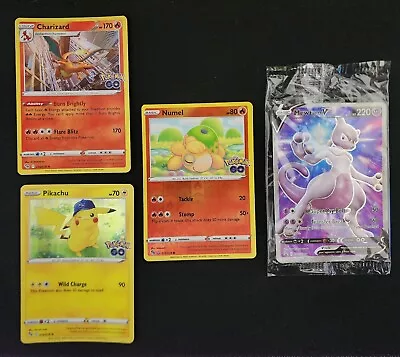 $23 • Buy Pokemon GO Bundle: Charizard, Pikachu, Numel (Ditto), Mew Two -Pokémon TCG