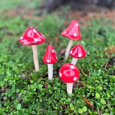 Ceramic Garden Toadstools Mushrooms Garden Decorations Sculptures Ornament • £11.95