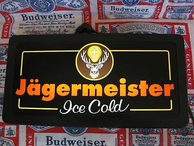 New Vtg 1999 Jagermeister Liquor Jagerbomb Bar Sign Pub Light  Deer Hunt Beer • $337.77