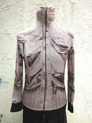 Jean Paul Gaultier Maille Italy VTG Jacket Irish Sweater Eye Trick $470 On TRR • $349