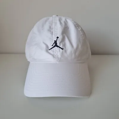 Nike Air Jordan Heritage 86 White Black Jump Man Strap Hat Free Tracked Post • $30