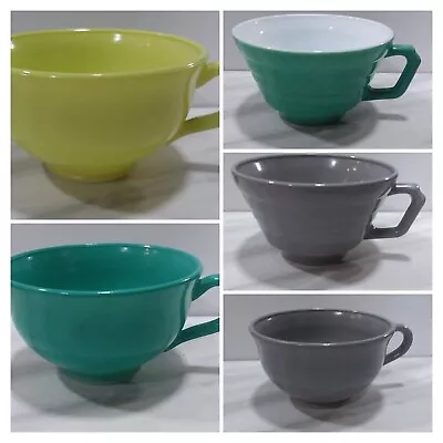 SELECT Hazel Atlas Moderntone Platonite Tea Coffee Cups Some Ribbed • $13.80