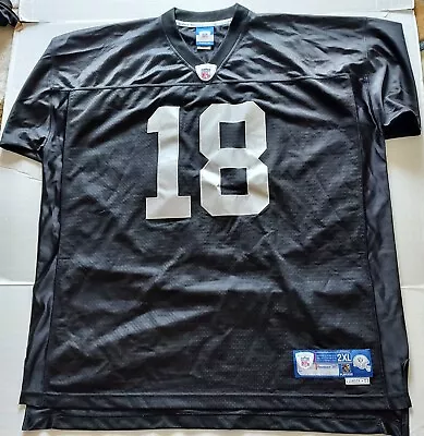 Randy Moss~# 18~NFL Equipment Jersey~Oakland Raiders~Black~Adult 2XL • $40